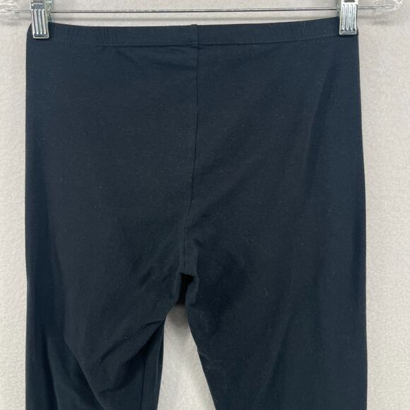 EILEEN FISHER Leggings S Organic Cotton Stretch Jersey Pull On Black USA - Picture 4 of 14